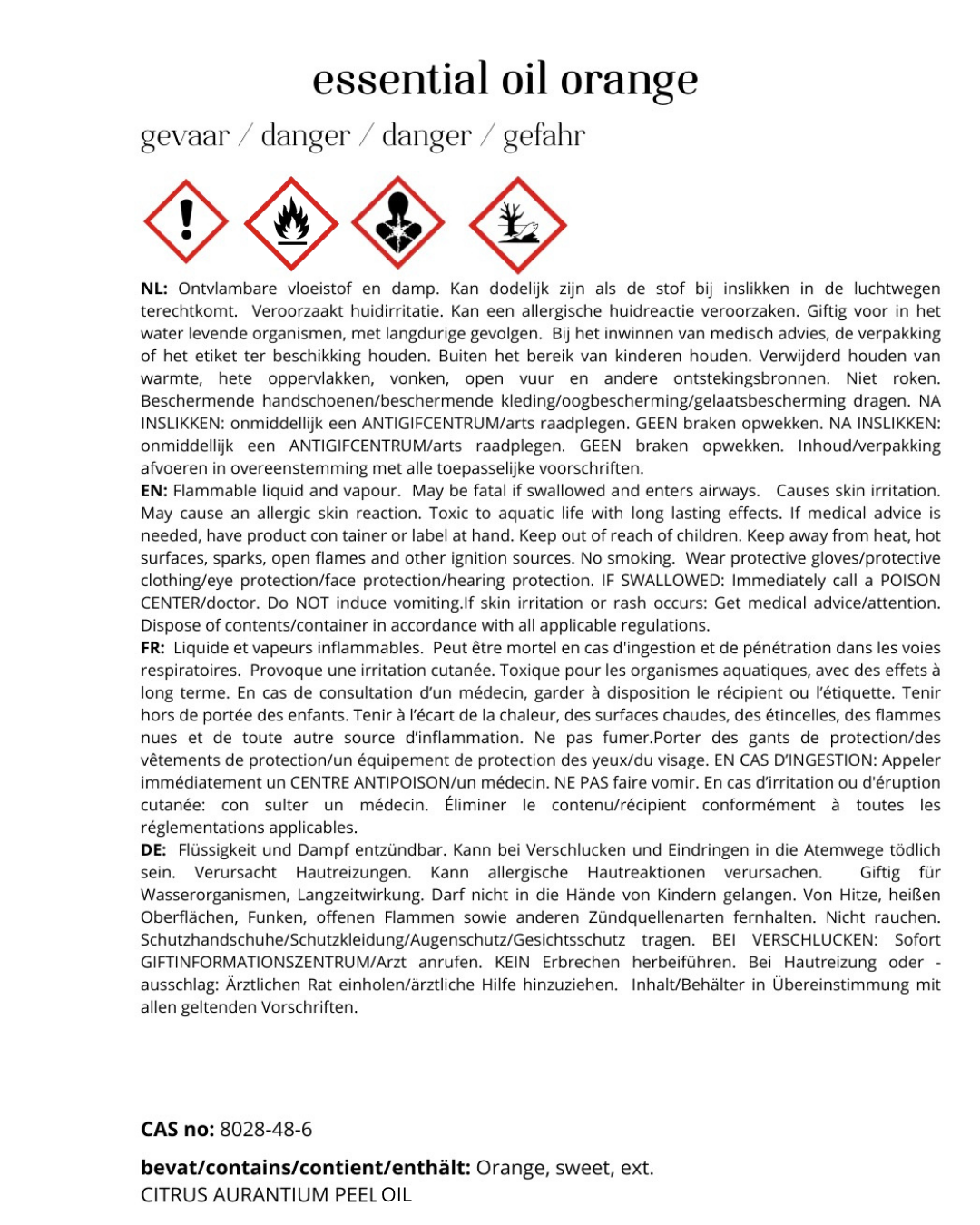 Essential Oil Orange