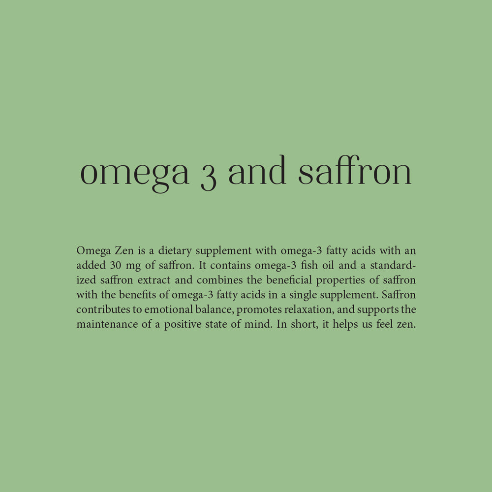 Omega Zen (omega 3 fish oil & saffron extract)