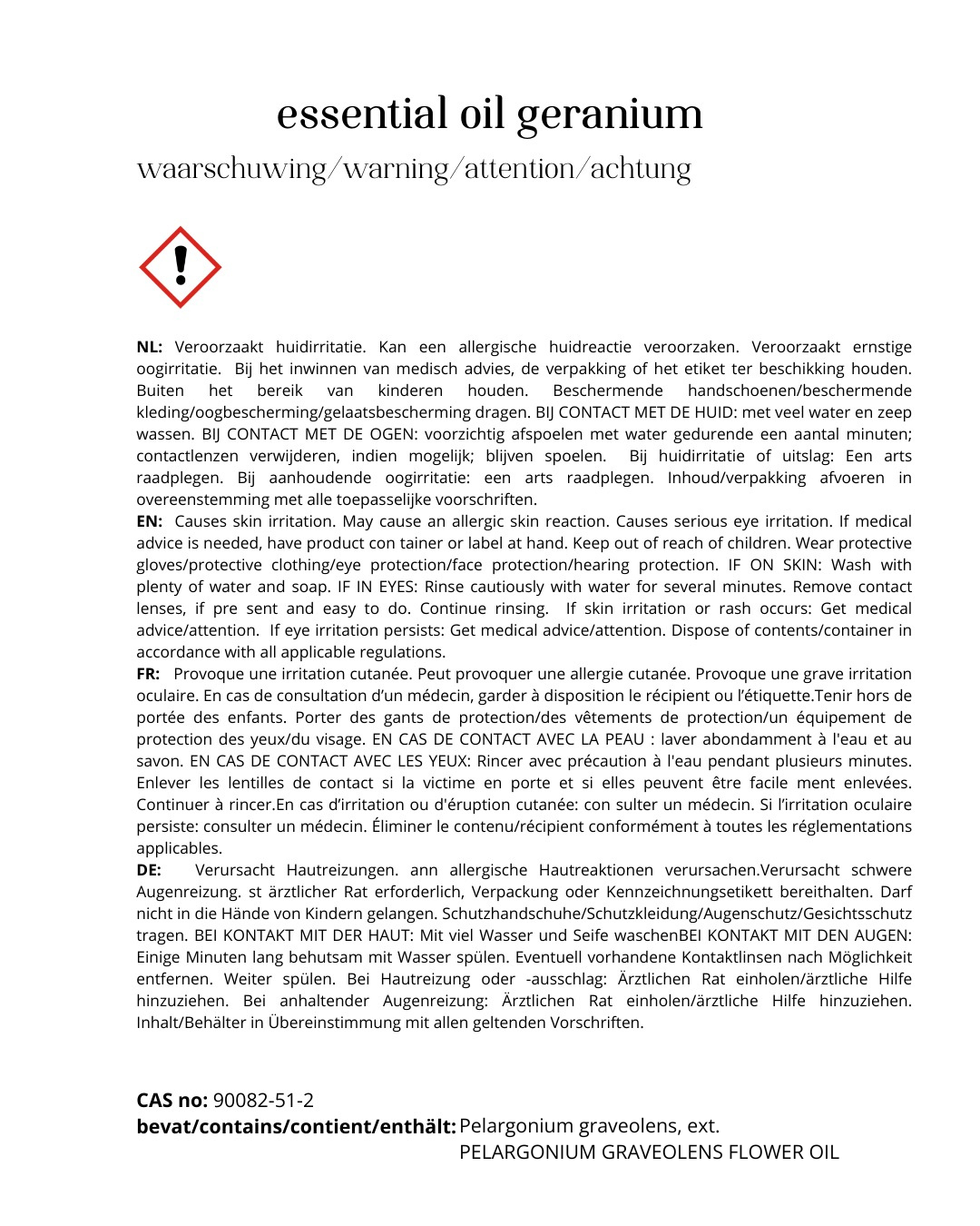 Essential Oil Geranium