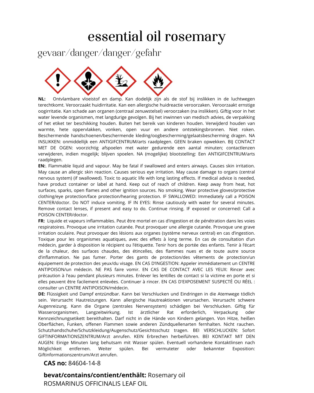 Essential Oil Rosemary