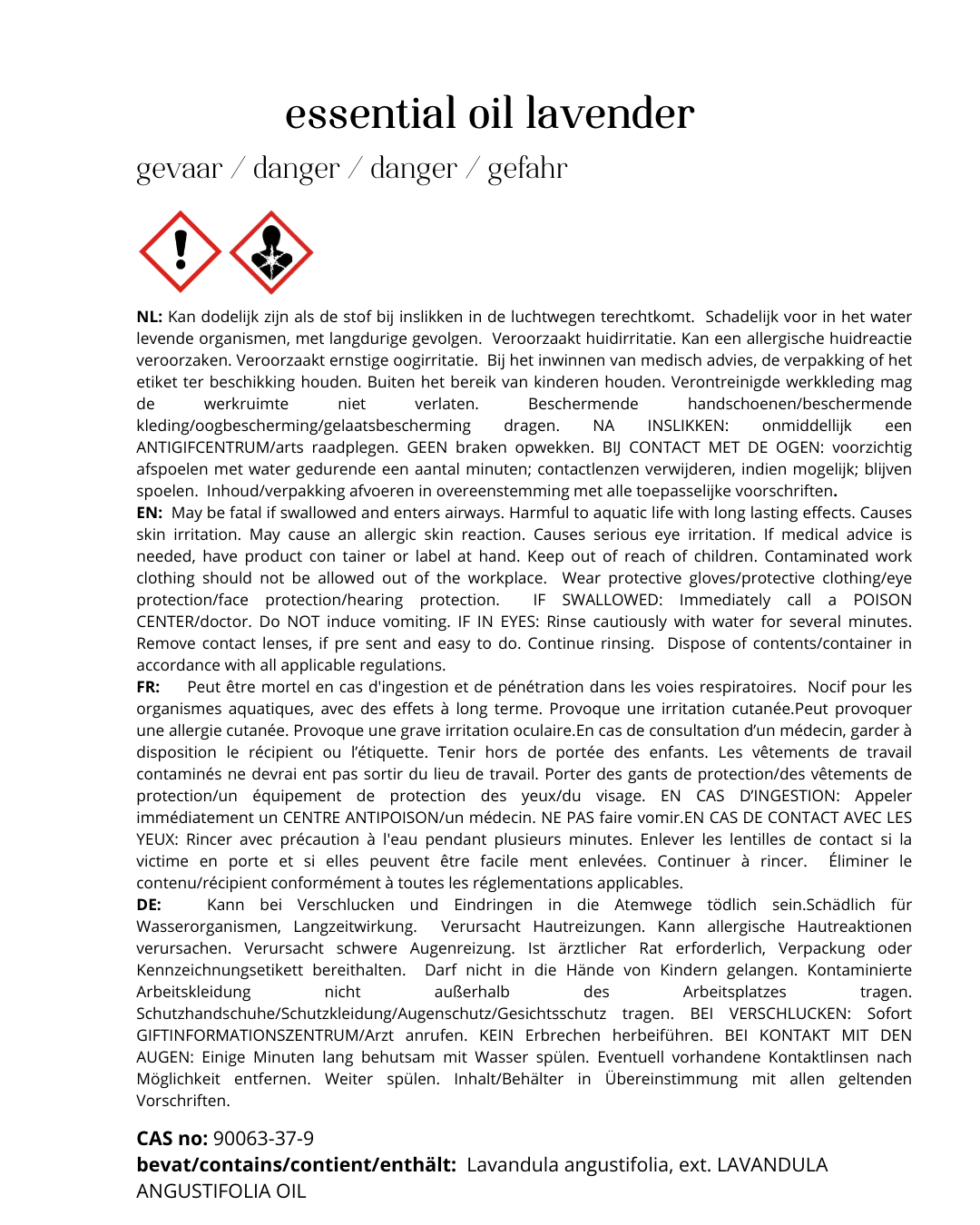 Essential Oil Lavender